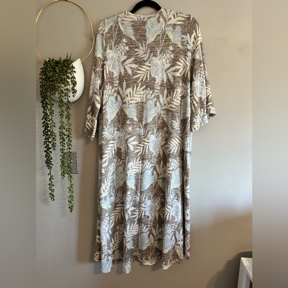 Torrid slub knit tropical print duster size 2 - Picture 2 of 6